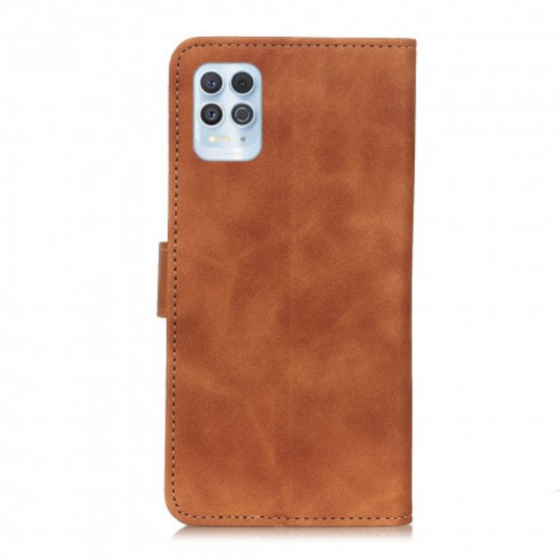 Leren Hoesje Voor Moto G100 Vintage Khazneh Leereffect