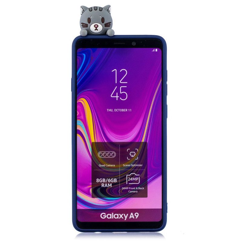 Case Hoesje Samsung Galaxy A9 Telefoonhoesje Grappige 3D Kat