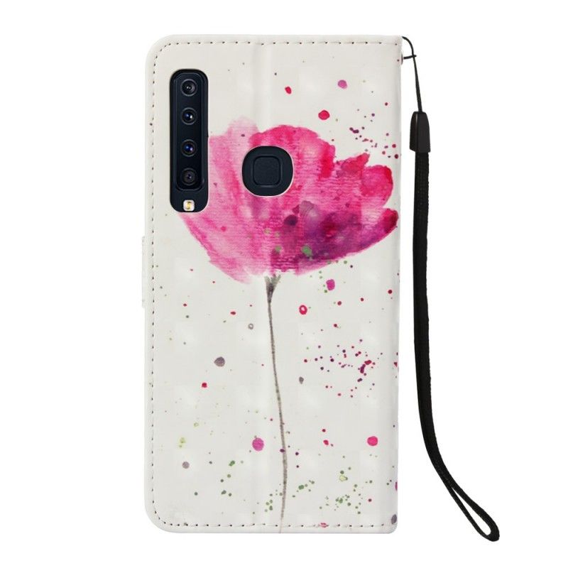 Cover Folio-hoesje Samsung Galaxy A9 Telefoonhoesje Aquarel Klaproos