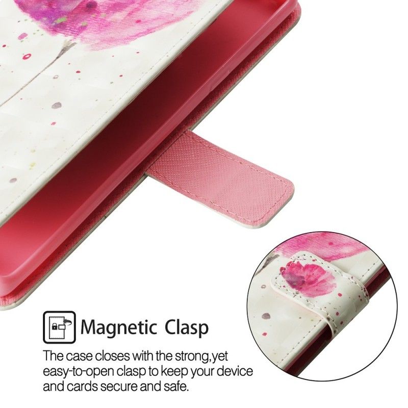 Cover Folio-hoesje Samsung Galaxy A9 Telefoonhoesje Aquarel Klaproos