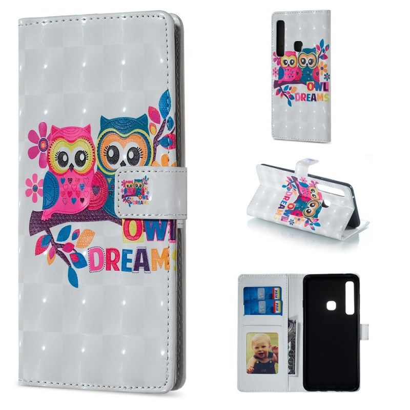 Cover Folio-hoesje Samsung Galaxy A9 Telefoonhoesje Dromerige Uilen