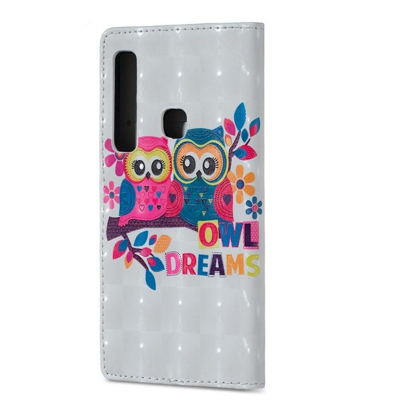 Cover Folio-hoesje Samsung Galaxy A9 Telefoonhoesje Dromerige Uilen