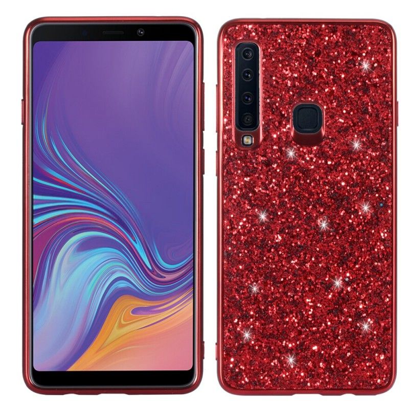 Hoesje Samsung Galaxy A9 Rood Zwart Ik Ben Glitter