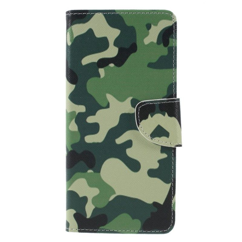 Leren Hoesje voor Samsung Galaxy A9 Militaire Camouflage