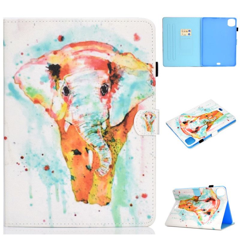 Bescherming Hoesje iPad Air 10.9" (2020) Telefoonhoesje Aquarel Olifant