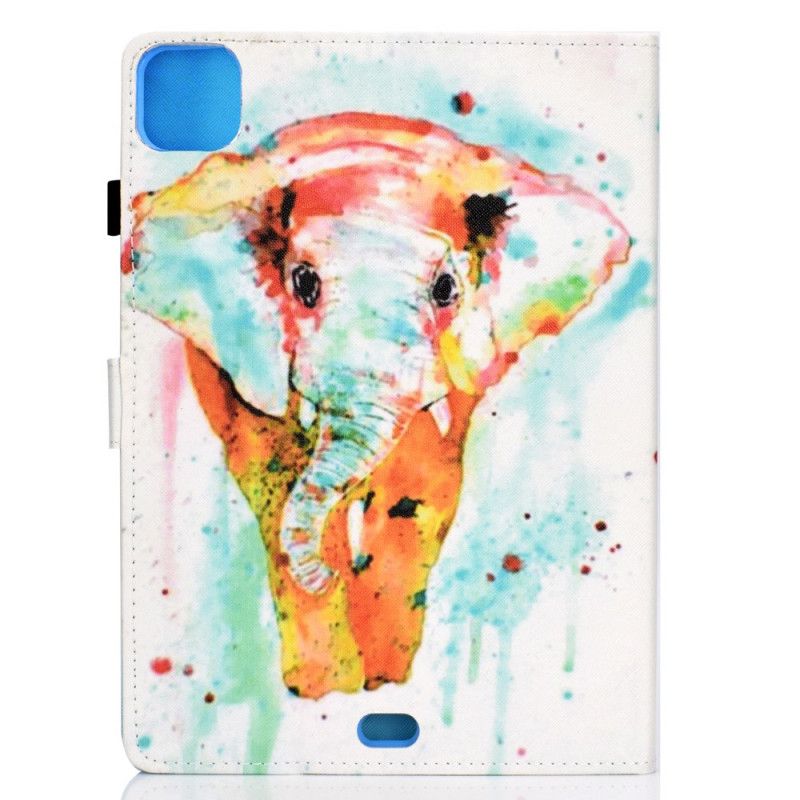 Bescherming Hoesje iPad Air 10.9" (2020) Telefoonhoesje Aquarel Olifant