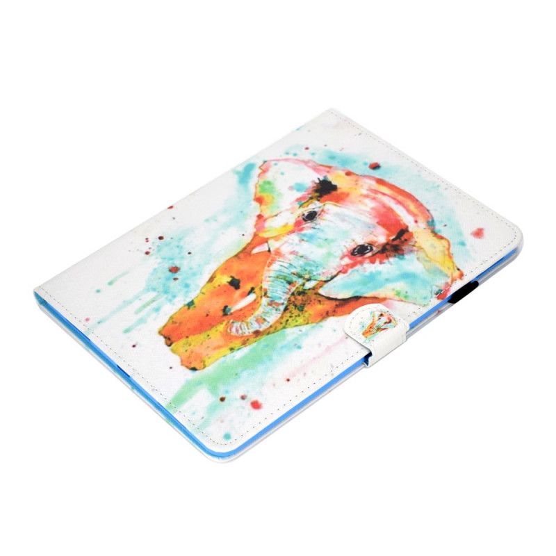 Bescherming Hoesje iPad Air 10.9" (2020) Telefoonhoesje Aquarel Olifant