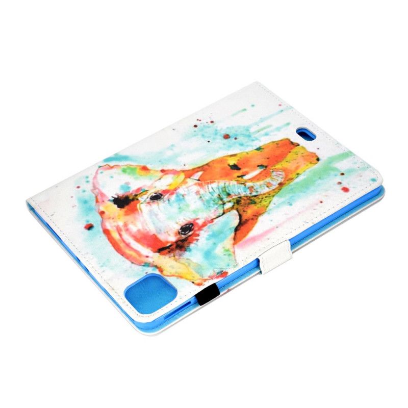 Bescherming Hoesje iPad Air 10.9" (2020) Telefoonhoesje Aquarel Olifant