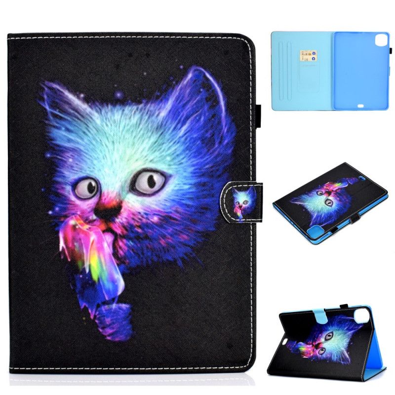 Flip Case Leren iPad Air 10.9" (2020) Psycho Cat