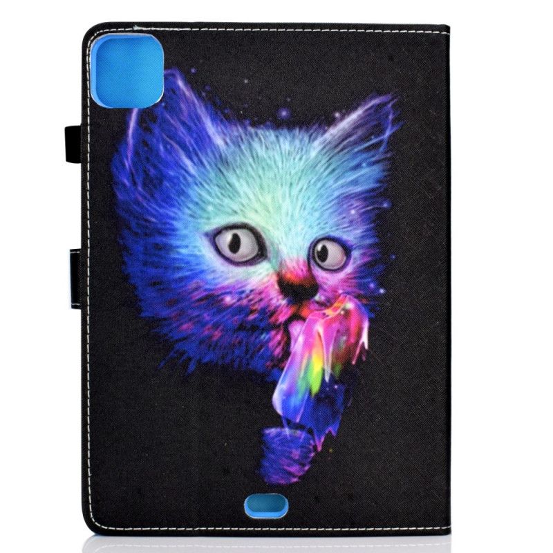 Flip Case Leren iPad Air 10.9" (2020) Psycho Cat