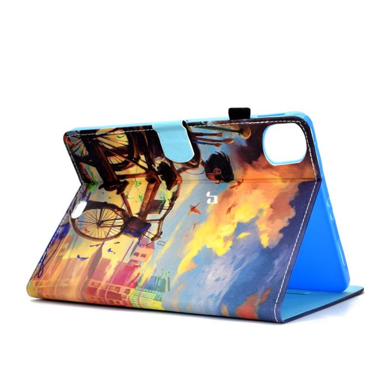 Leren Hoesje iPad Air 10.9" (2020) Fiets Art