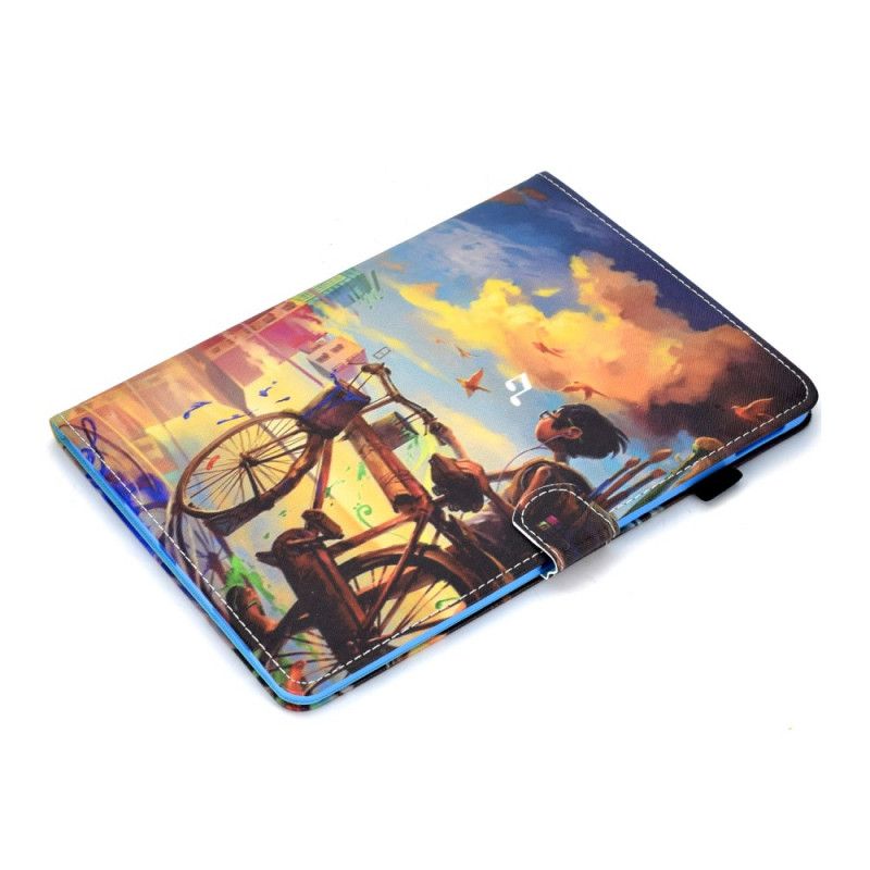 Leren Hoesje iPad Air 10.9" (2020) Fiets Art