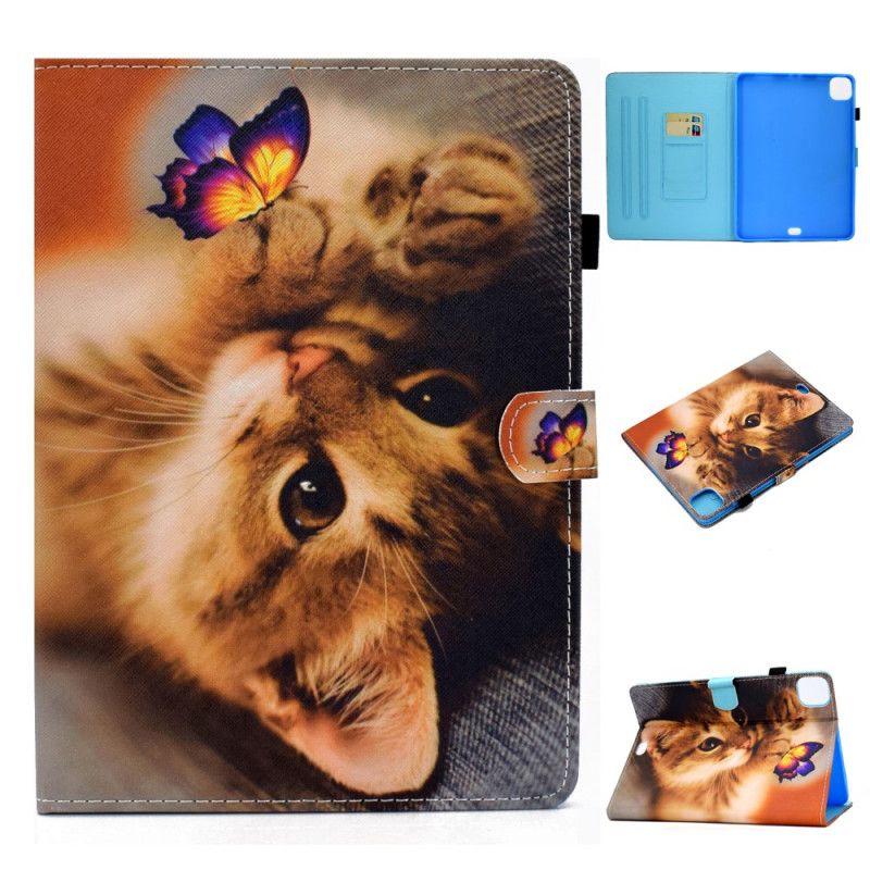 Leren Hoesje iPad Air 10.9" (2020) Mijn Kitten En Vlinder