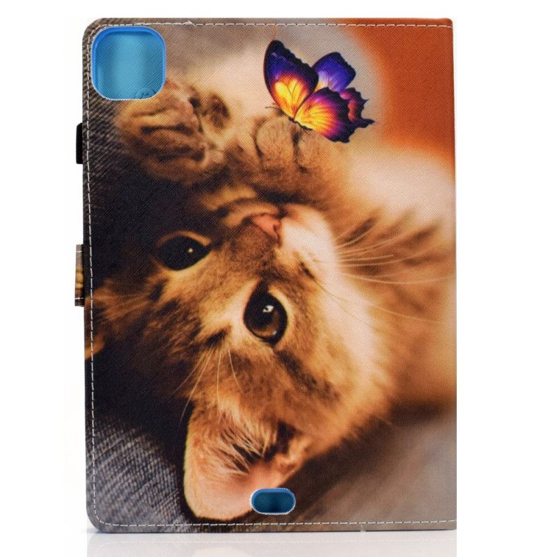 Leren Hoesje iPad Air 10.9" (2020) Mijn Kitten En Vlinder