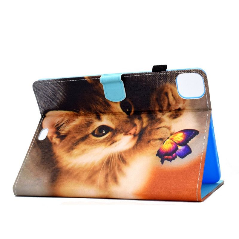 Leren Hoesje iPad Air 10.9" (2020) Mijn Kitten En Vlinder