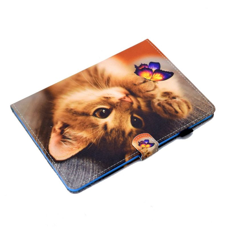 Leren Hoesje iPad Air 10.9" (2020) Mijn Kitten En Vlinder