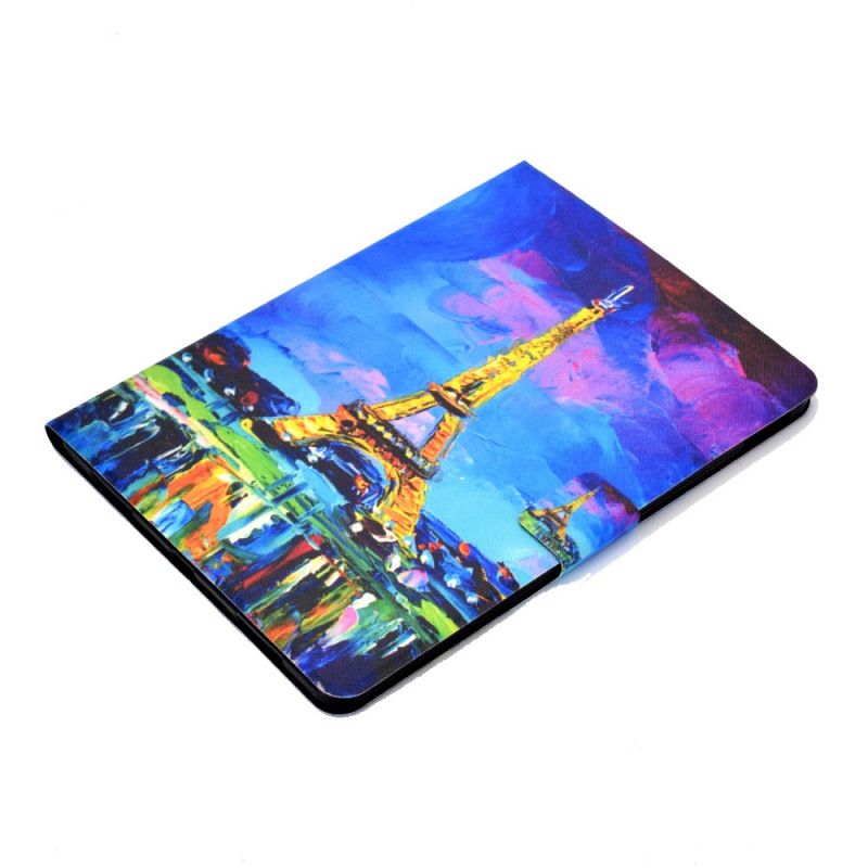 Leren Hoesje voor iPad Air 10.9" (2020) Eiffeltoren Art