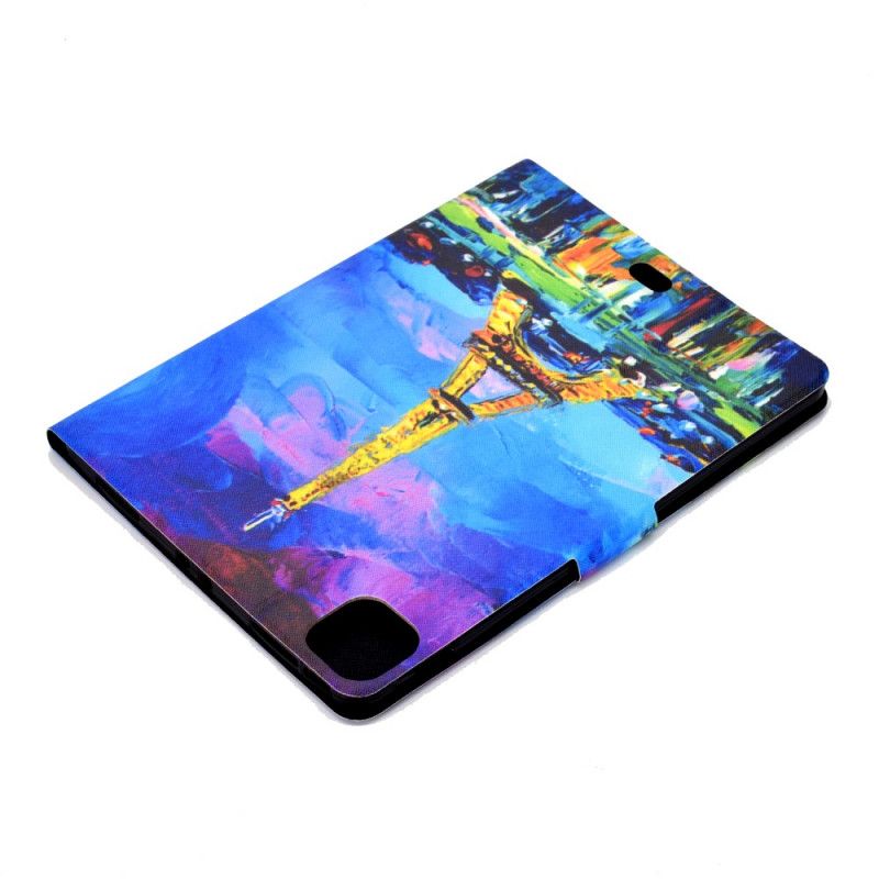 Leren Hoesje voor iPad Air 10.9" (2020) Eiffeltoren Art