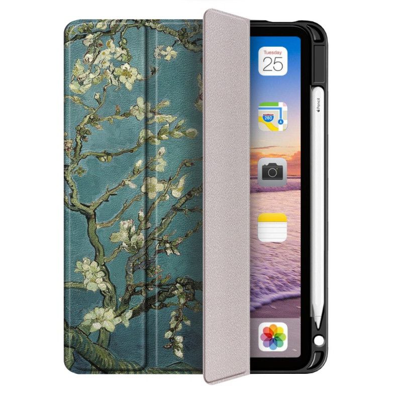 Smart Case iPad Air 10.9" (2020) Bloemtakken Met Stylushouder