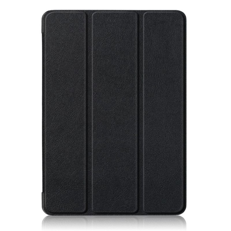 Smart Case iPad Air 10.9" (2020) Grijs Zwart Lychee Imitatieleer