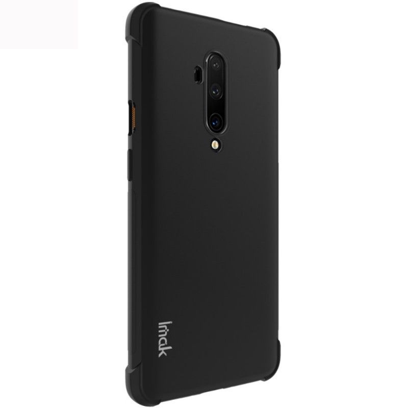 Case Hoesje OnePlus 7T Pro Grijs Zwart Telefoonhoesje Flexibele Siliconen Met Imak-Schermfolie