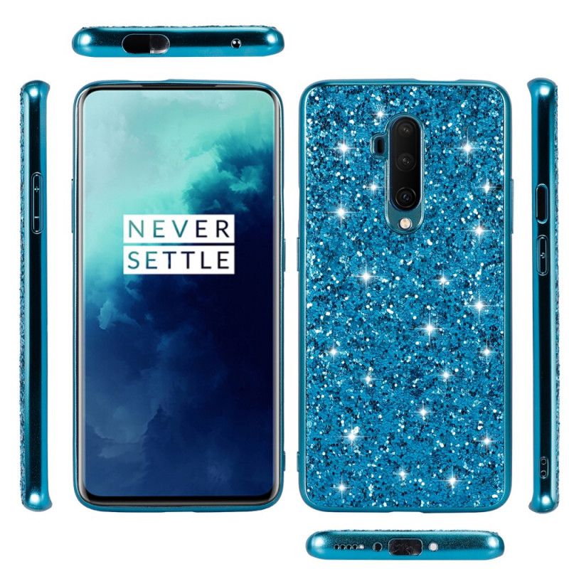 Case Hoesje OnePlus 7T Pro Rood Zwart Telefoonhoesje Ik Ben Glitter