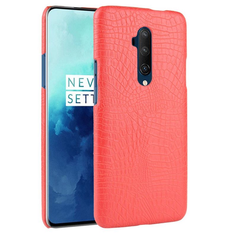 Case Hoesje OnePlus 7T Pro Wit Zwart Telefoonhoesje Effect Van Krokodillenleer