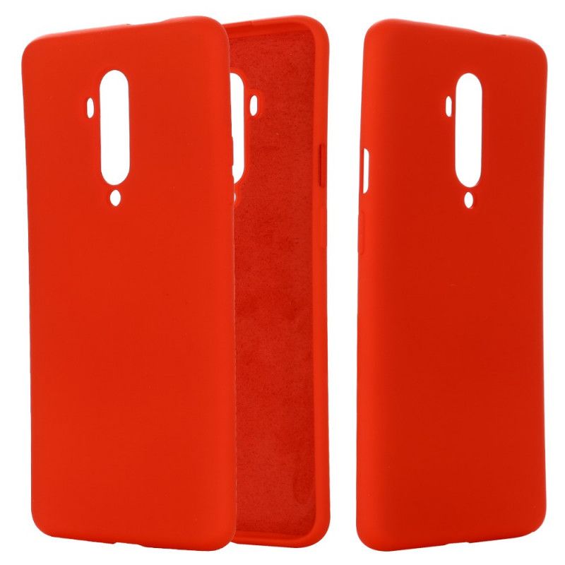 Hoesje voor OnePlus 7T Pro Rood Zwart Siliconenvloeistof