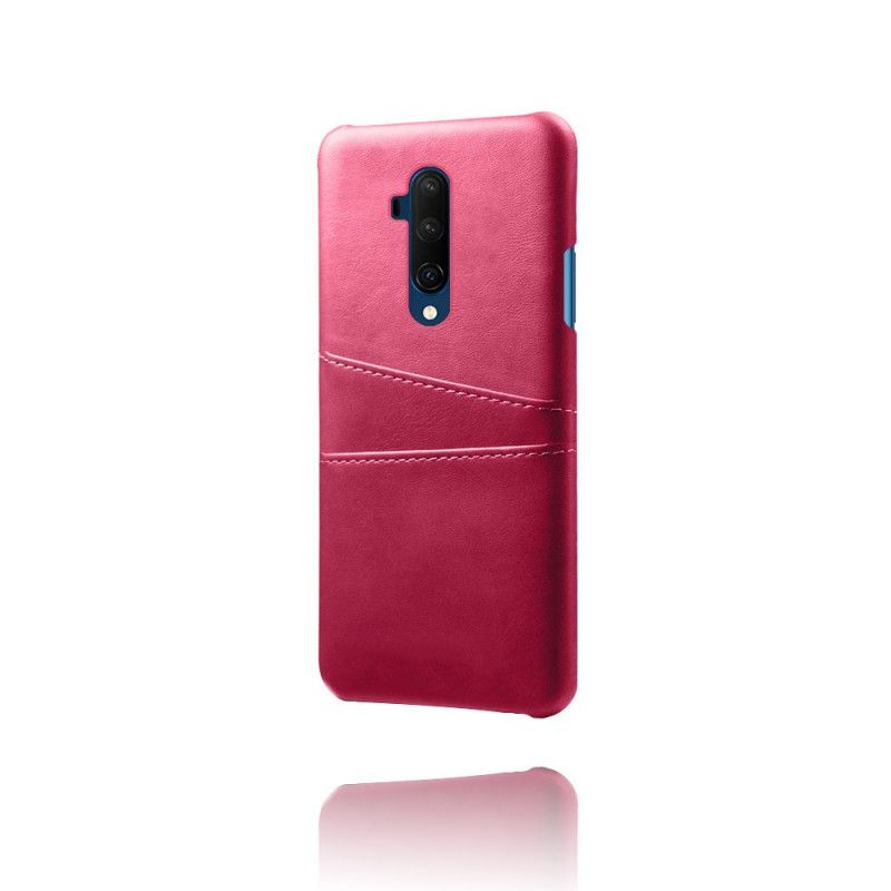 Hoesje voor OnePlus 7T Pro Roze Rood Kaarthouder
