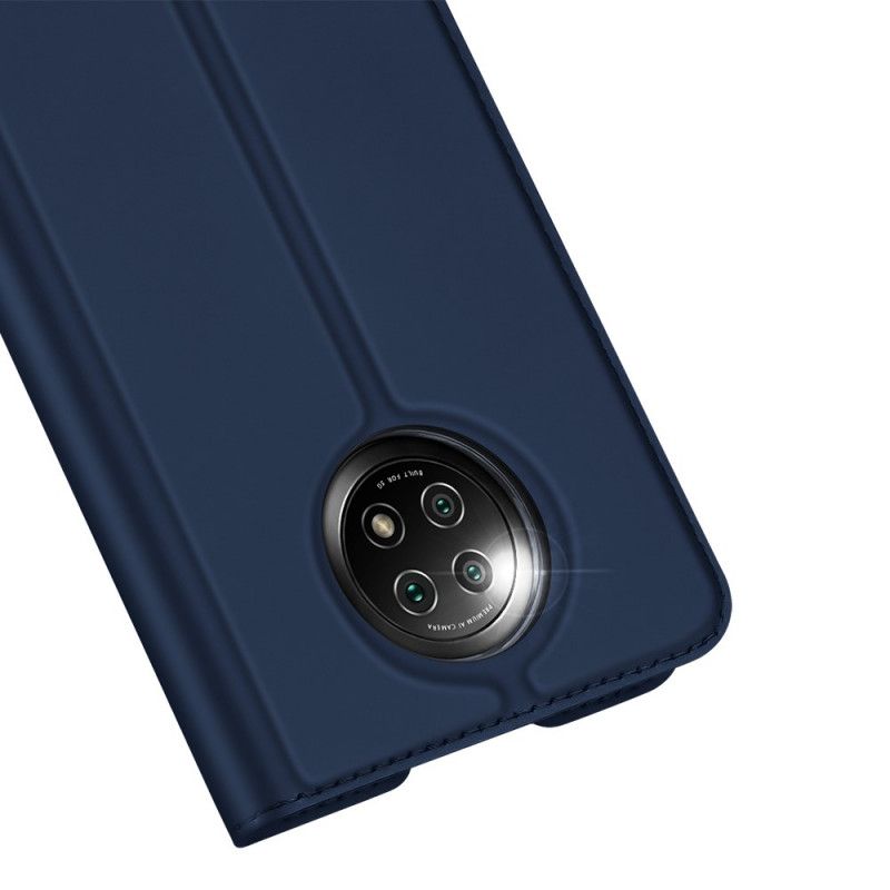 Folio-hoesje Xiaomi Redmi Note 9 5G / Note 9T 5G Donkerblauw Zwart Pro Dux Ducis Huid