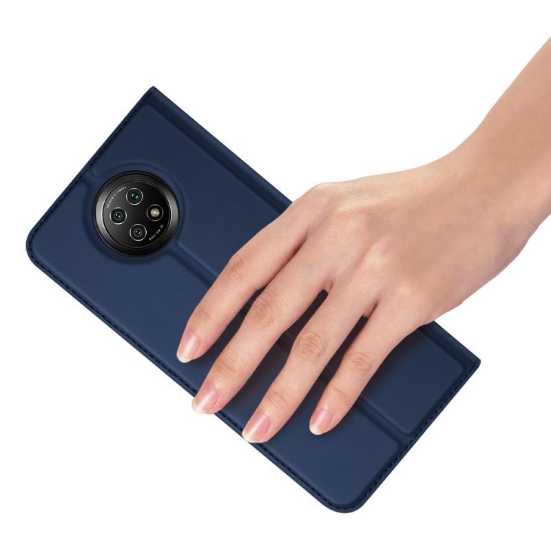 Folio-hoesje Xiaomi Redmi Note 9 5G / Note 9T 5G Donkerblauw Zwart Pro Dux Ducis Huid