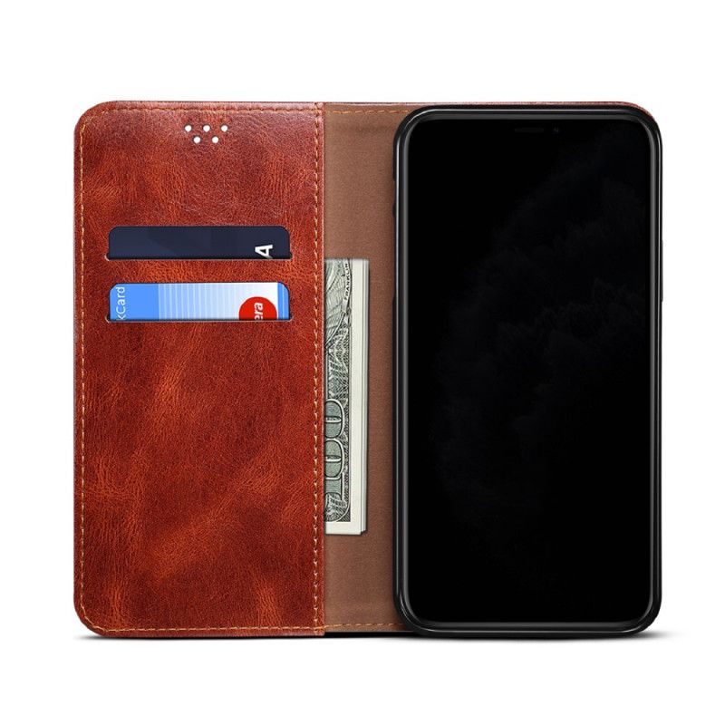 Folio-hoesje Xiaomi Redmi Note 9 5G / Note 9T 5G Groen Zwart Gewaxt Kunstleer