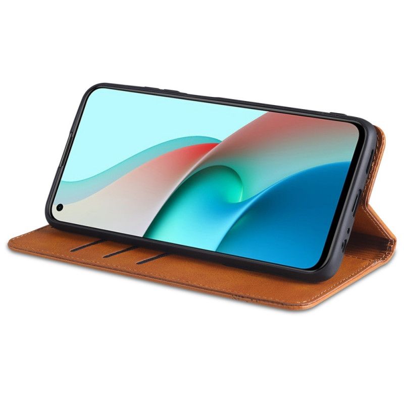 Folio-hoesje Xiaomi Redmi Note 9 5G / Note 9T 5G Rood Zwart Azns Leerstijl