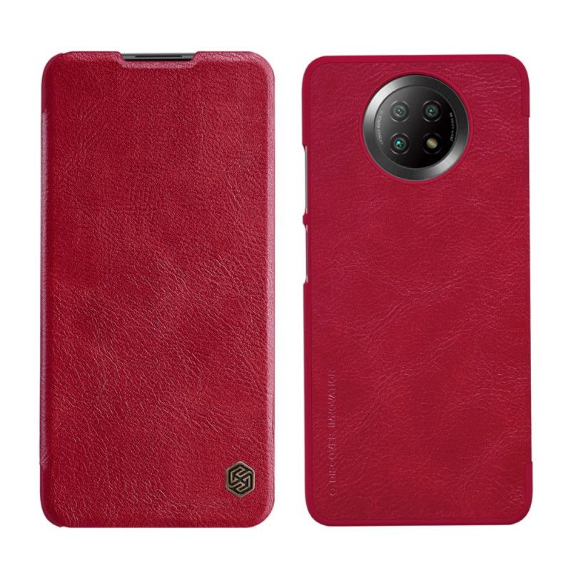 Folio-hoesje Xiaomi Redmi Note 9 5G / Note 9T 5G Rood Zwart Nillkin Qin-Reeks