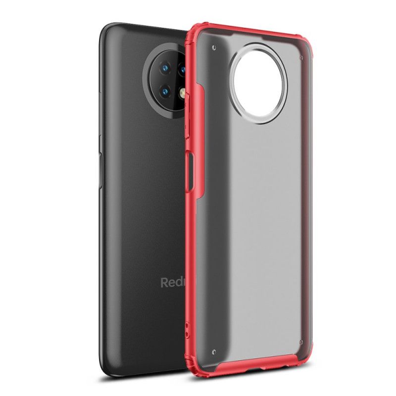 Hoesje voor Xiaomi Redmi Note 9 5G / Note 9T 5G Rood Zwart Pantser Met Frosted Effect