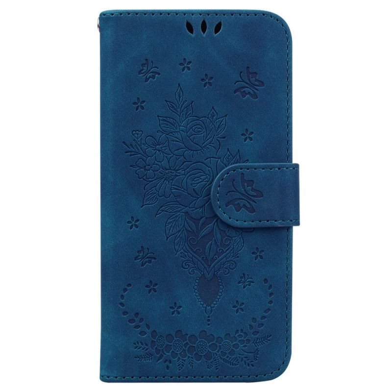 Bescherming Hoesje Google Pixel 9 Bloemensuède-effect