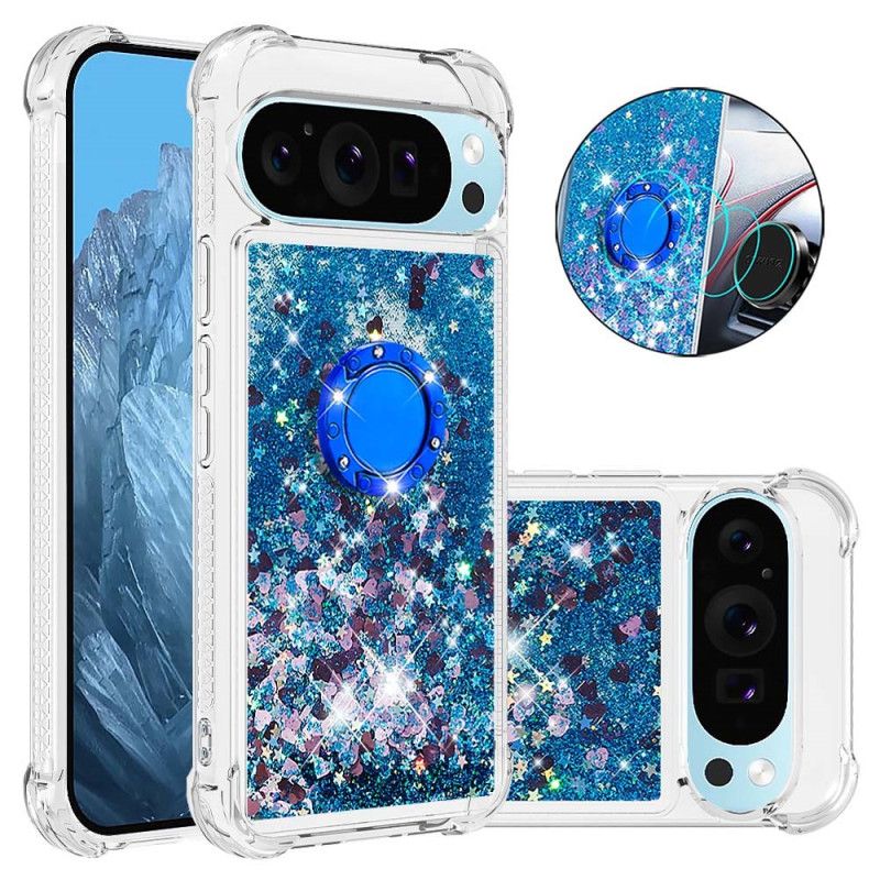 Cover Hoesje Google Pixel 9 Telefoonhoesje Glittersteunring