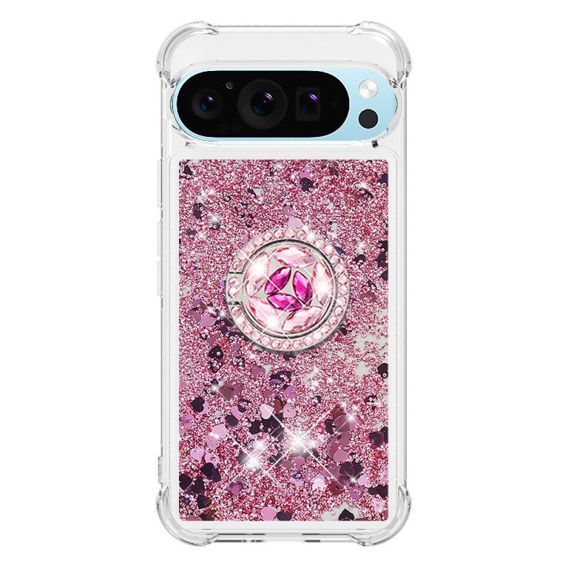 Cover Hoesje Google Pixel 9 Telefoonhoesje Glittersteunring