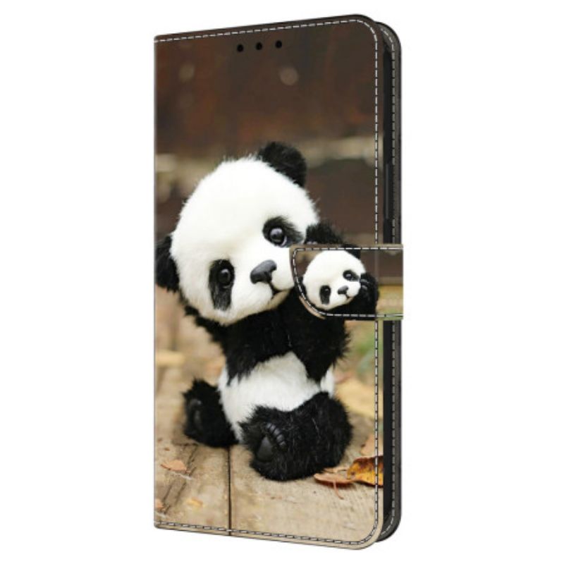 Flip Case Leren Google Pixel 9 Pandapatroon