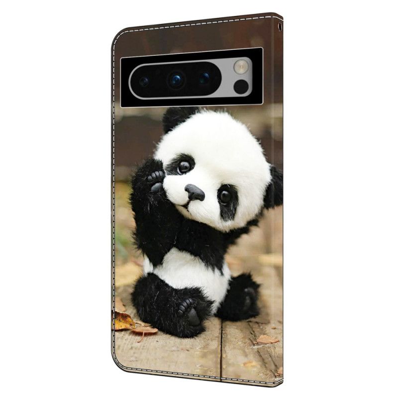 Flip Case Leren Google Pixel 9 Pandapatroon