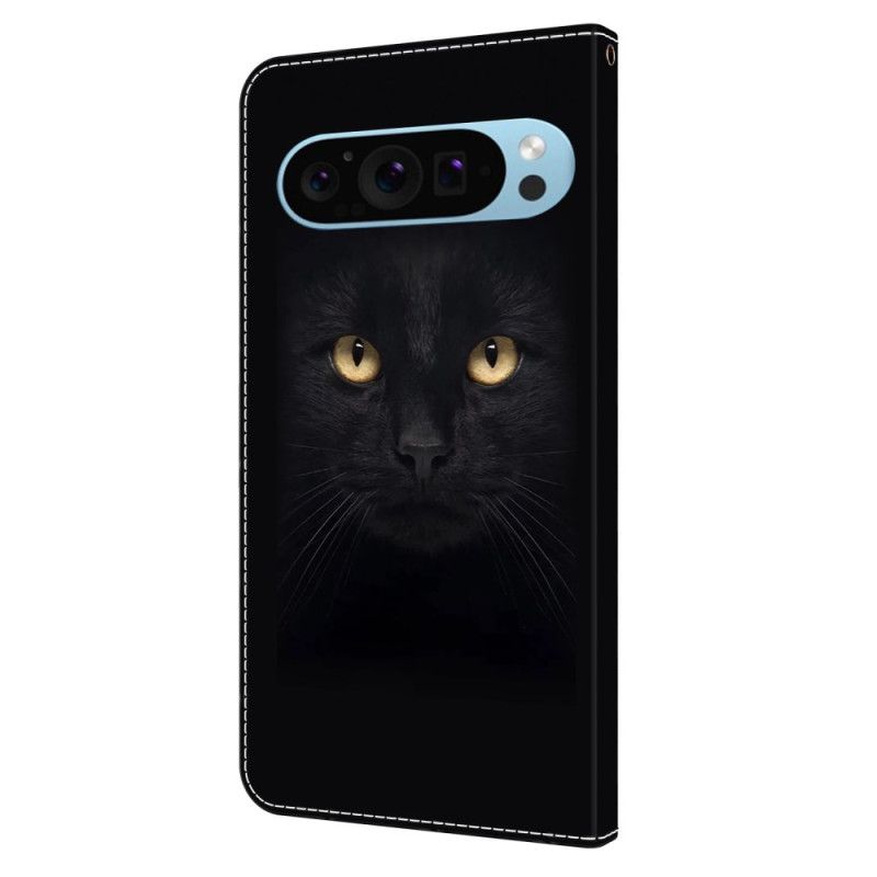 Folio-hoesje Google Pixel 9 Telefoonhoesje Zwarte Kat