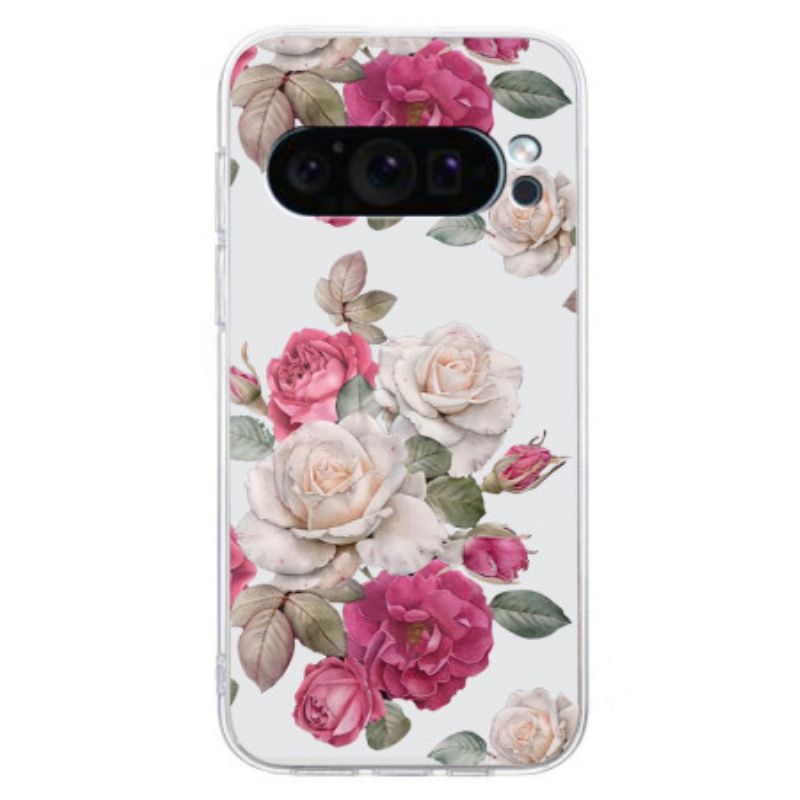 Hoesje Google Pixel 9 Pioenrozen Bescherming Hoesje