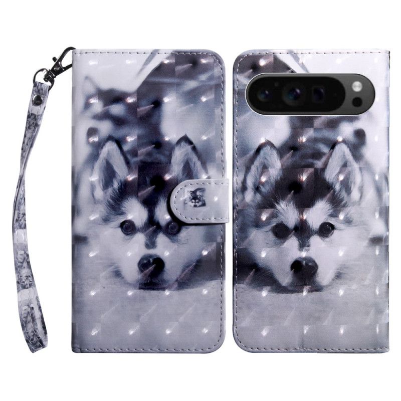 Leren Hoesje Google Pixel 9 Husky Met Riem Bescherming Hoesje