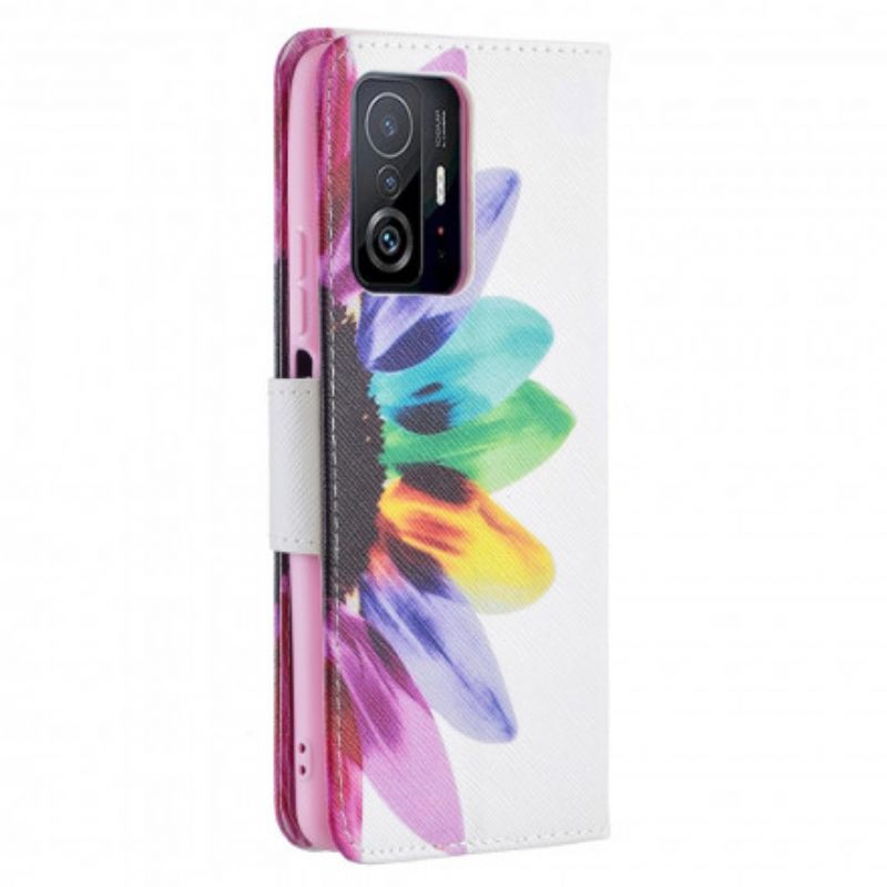 Bescherming Hoesje Xiaomi Mi 11t / 11t Pro Bloem Aquarel