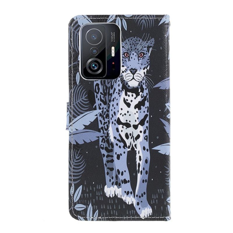 Bescherming Hoesje Xiaomi Mi 11t / 11t Pro Leopard Strappy