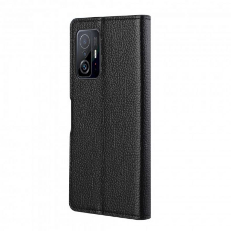 Bescherming Hoesje Xiaomi Mi 11t / 11t Pro Litchi-leereffect