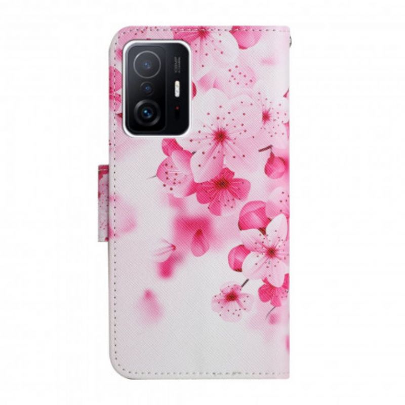 Bescherming Hoesje Xiaomi Mi 11t / 11t Pro Roze Bloemen