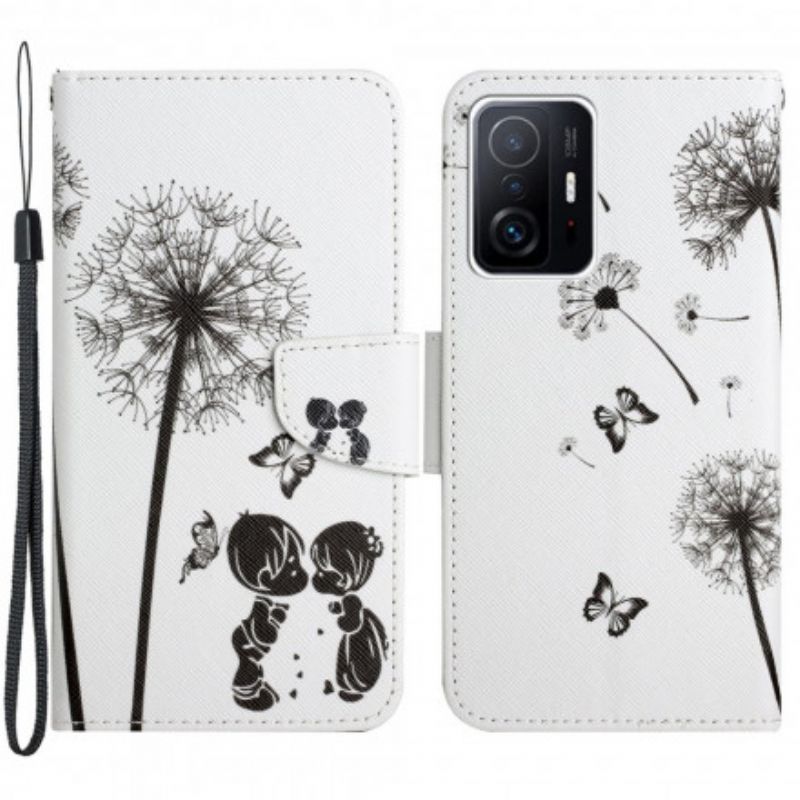 Flip Case Leren Xiaomi Mi 11t / 11t Pro Baby Love Paardebloem