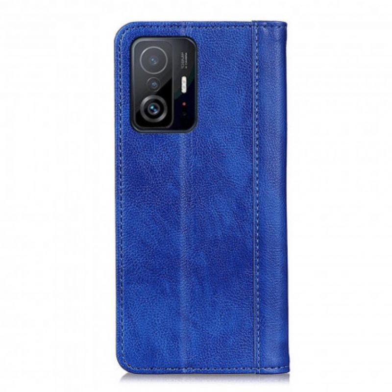 Folio-hoesje Xiaomi Mi 11t / 11t Pro Elegance Split Litchi Leer