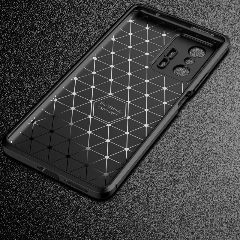 Hoesje Voor Xiaomi Mi 11t / 11t Pro Flexibele Koolstofvezeltextuur